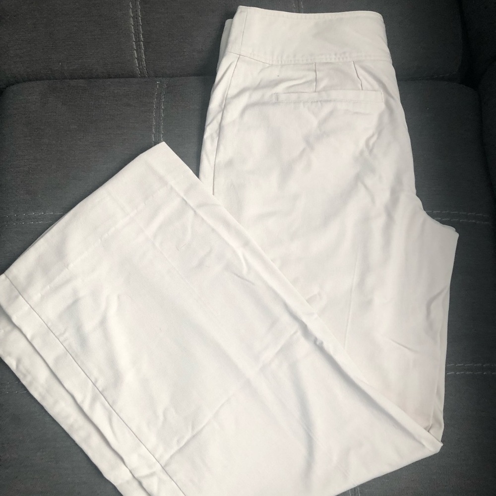 Nic +Zoe Light Khaki Dress Pants Wide Leg Trousers